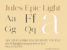 Example font Jules Epic #1